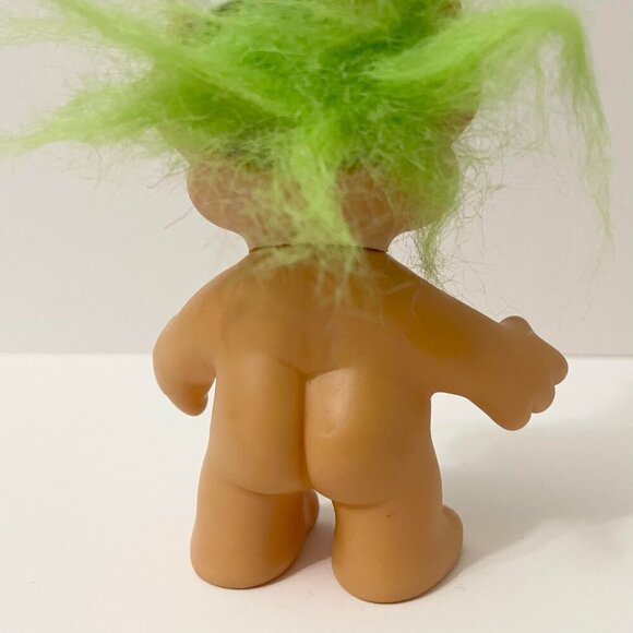 Vintage 1991 ITB Christmas Santa Troll with Hat Green Hair 5 Inch Tall Doll - Picture 16 of 16